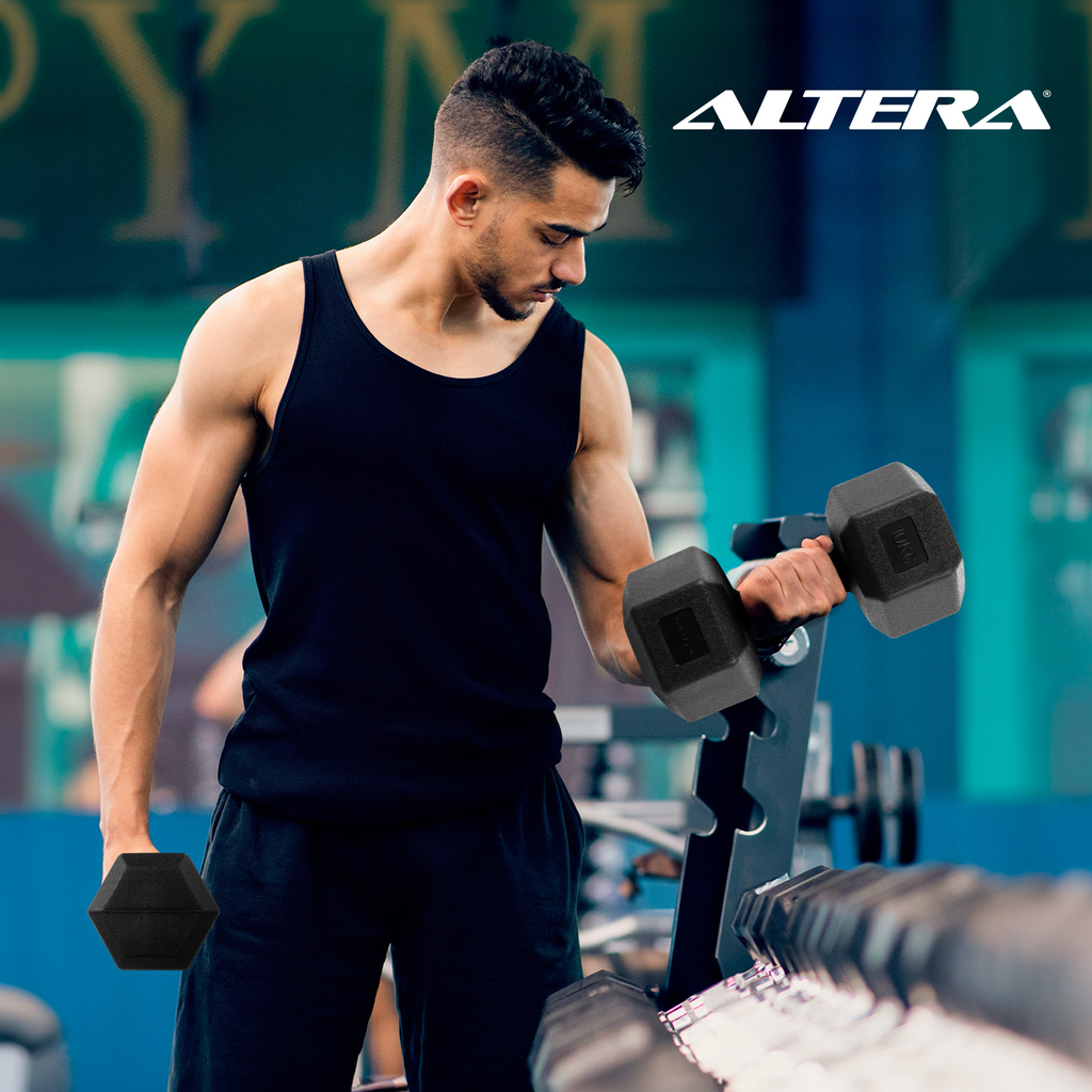 Mancuernas 10 Kg Hexagonales 2pz Pesas Altera Entrenamiento