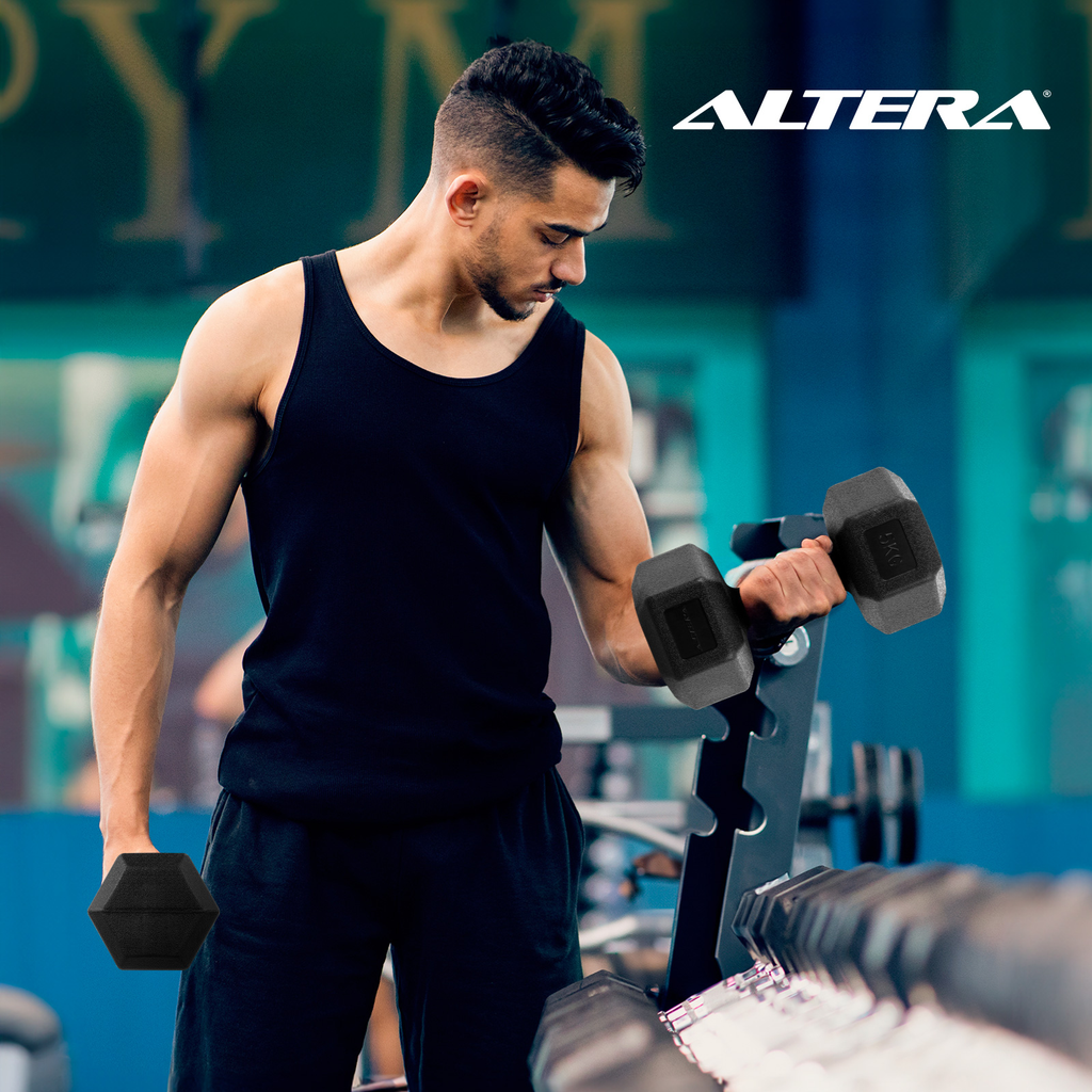 Mancuernas 5 Kg Hexagonales Set Par Altera Ejercicio Gym