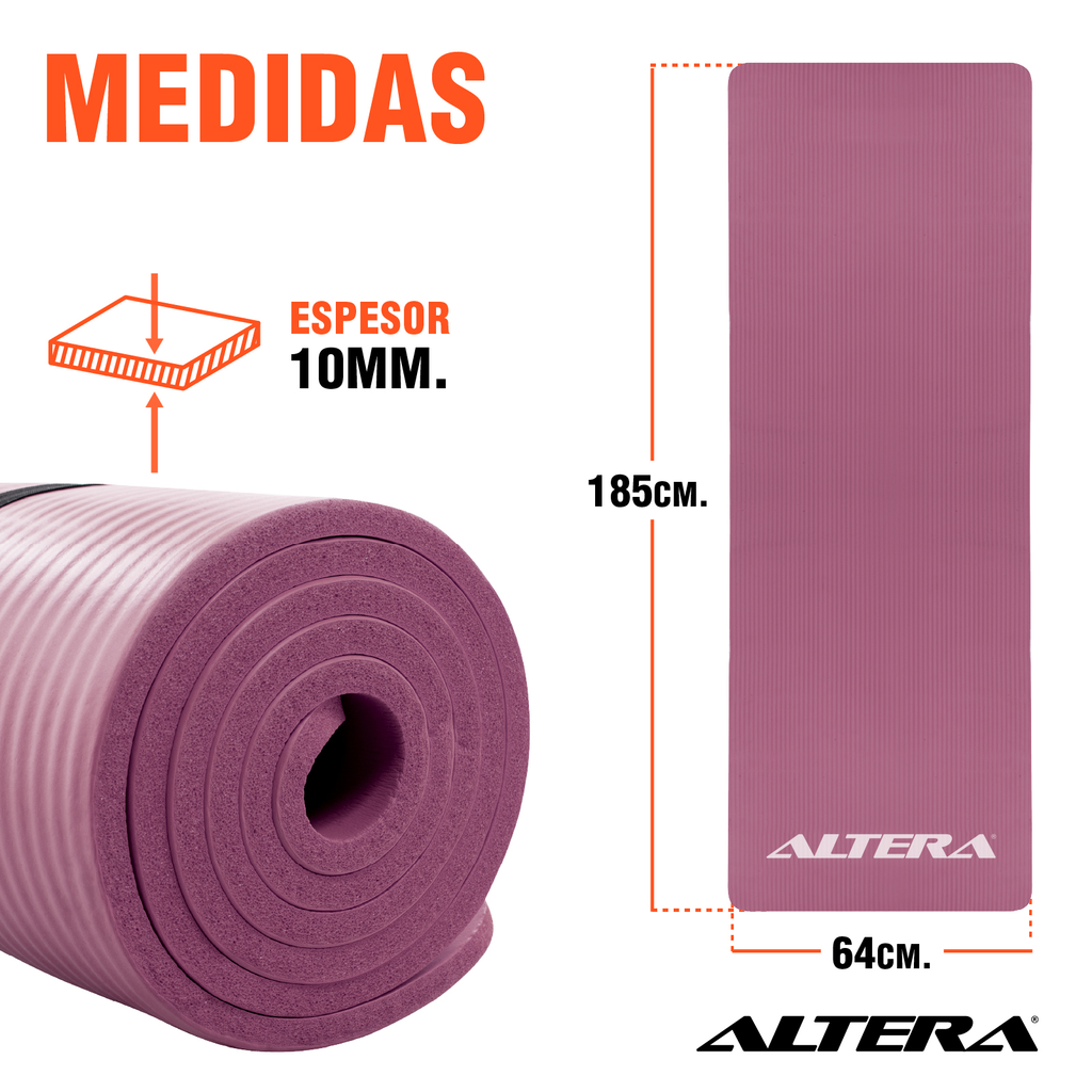 Tapete Ejercicio Altera Yoga Mat 10mm Grueso Pilates