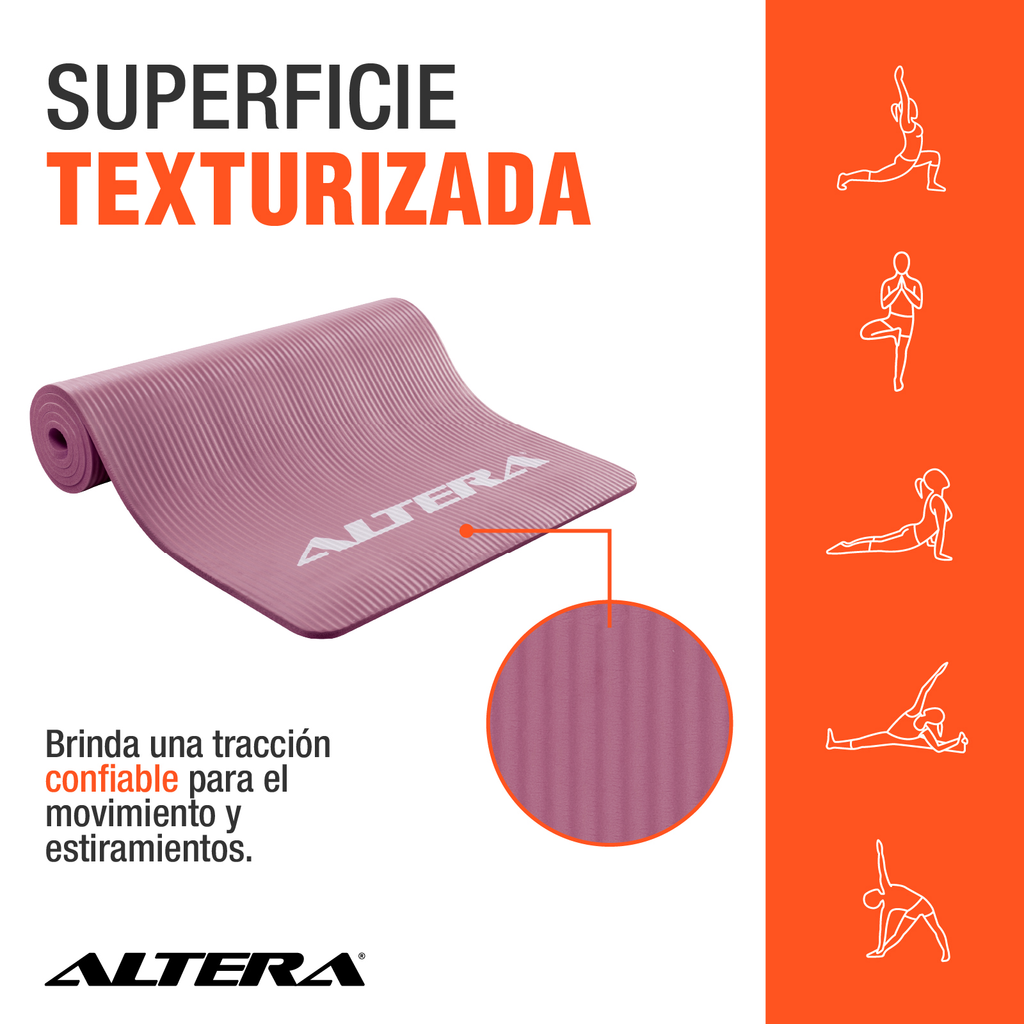 Tapete Ejercicio Altera Yoga Mat 10mm Grueso Pilates