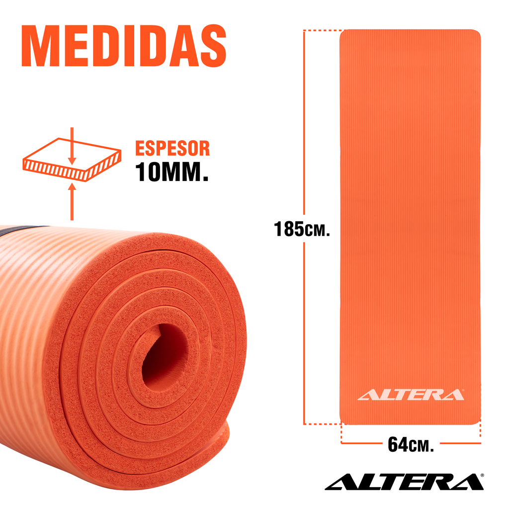 Tapete Ejercicio Altera Yoga Mat 10mm Grueso Pilates