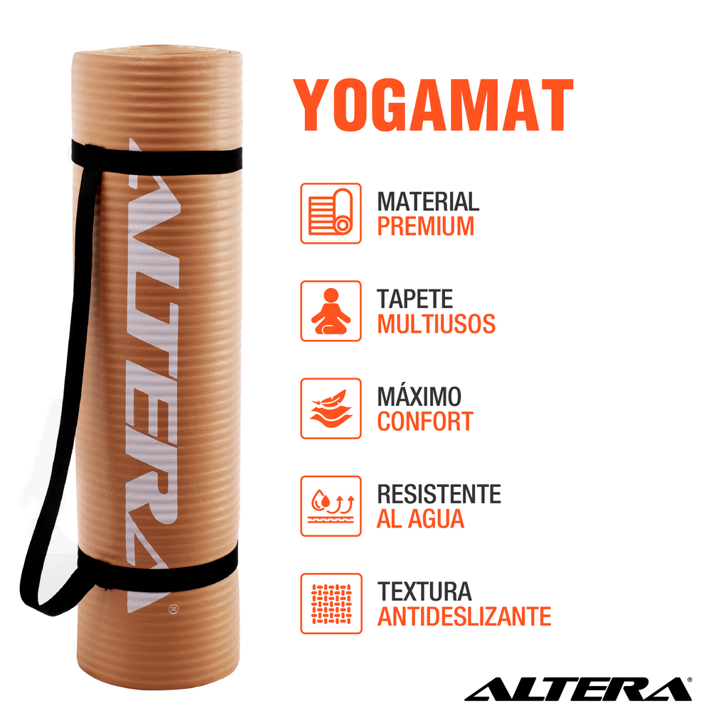 Tapete Ejercicio Altera Yoga Mat 10mm Grueso Pilates