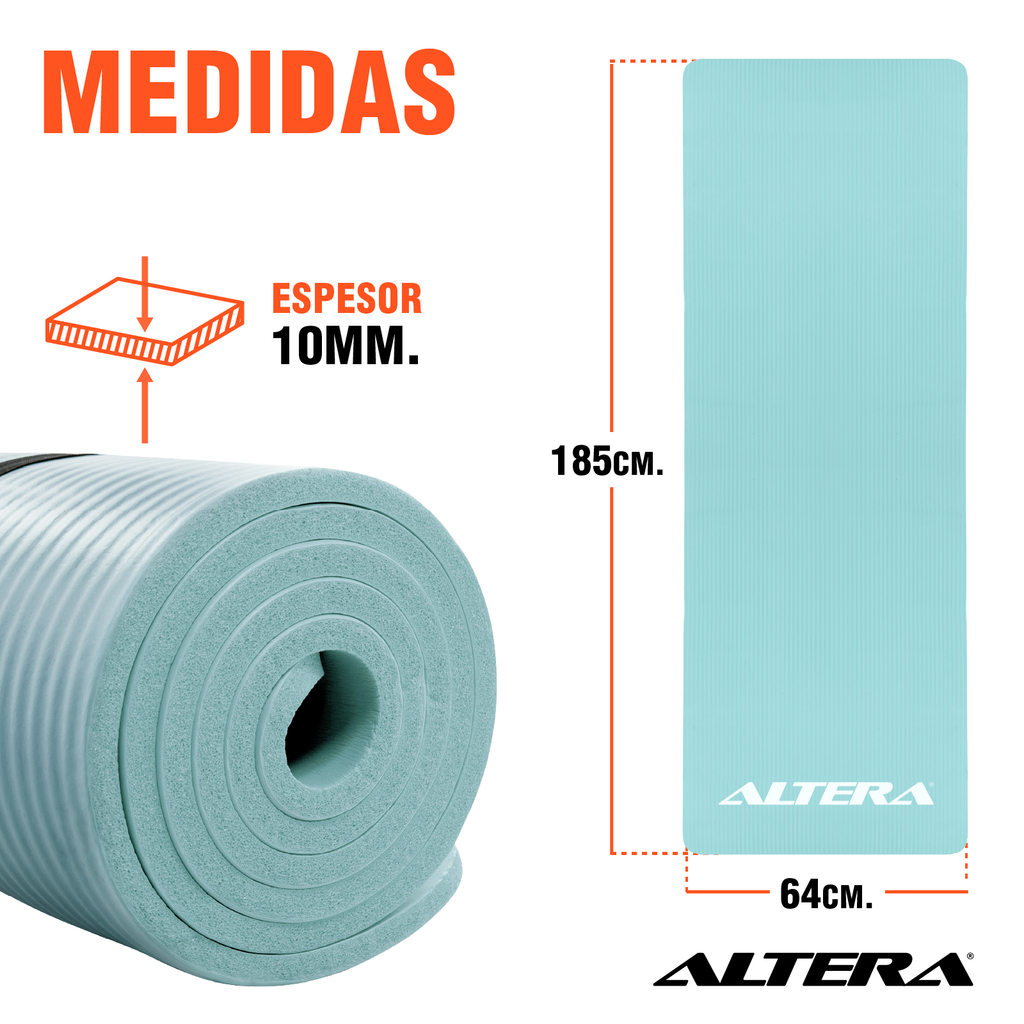 Tapete Ejercicio Altera Yoga Mat 10mm Grueso Pilates