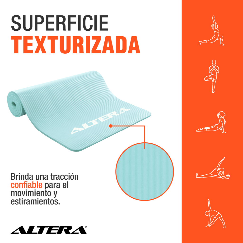 Tapete Ejercicio Altera Yoga Mat 10mm Grueso Pilates
