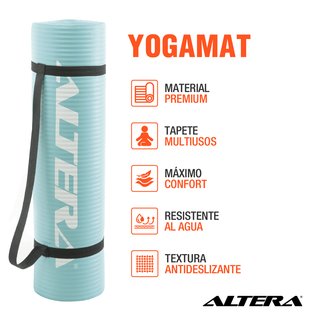 Tapete Ejercicio Altera Yoga Mat 10mm Grueso Pilates