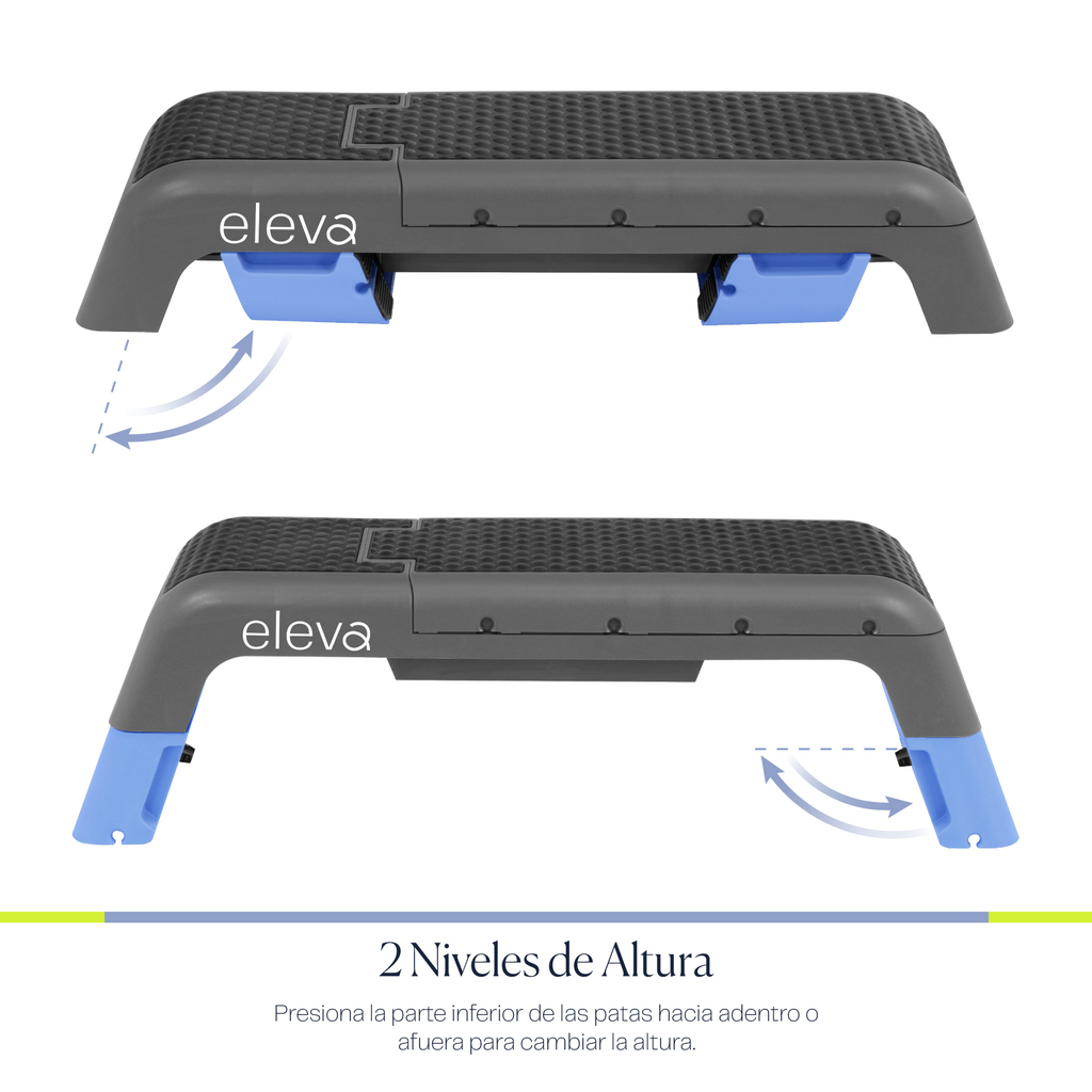 eleva Banco Multiposiciones Fitness Step Aerobicos 3 Niveles