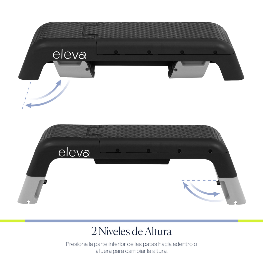 eleva Banco Multiposiciones Fitness Step Aerobicos 3 Niveles