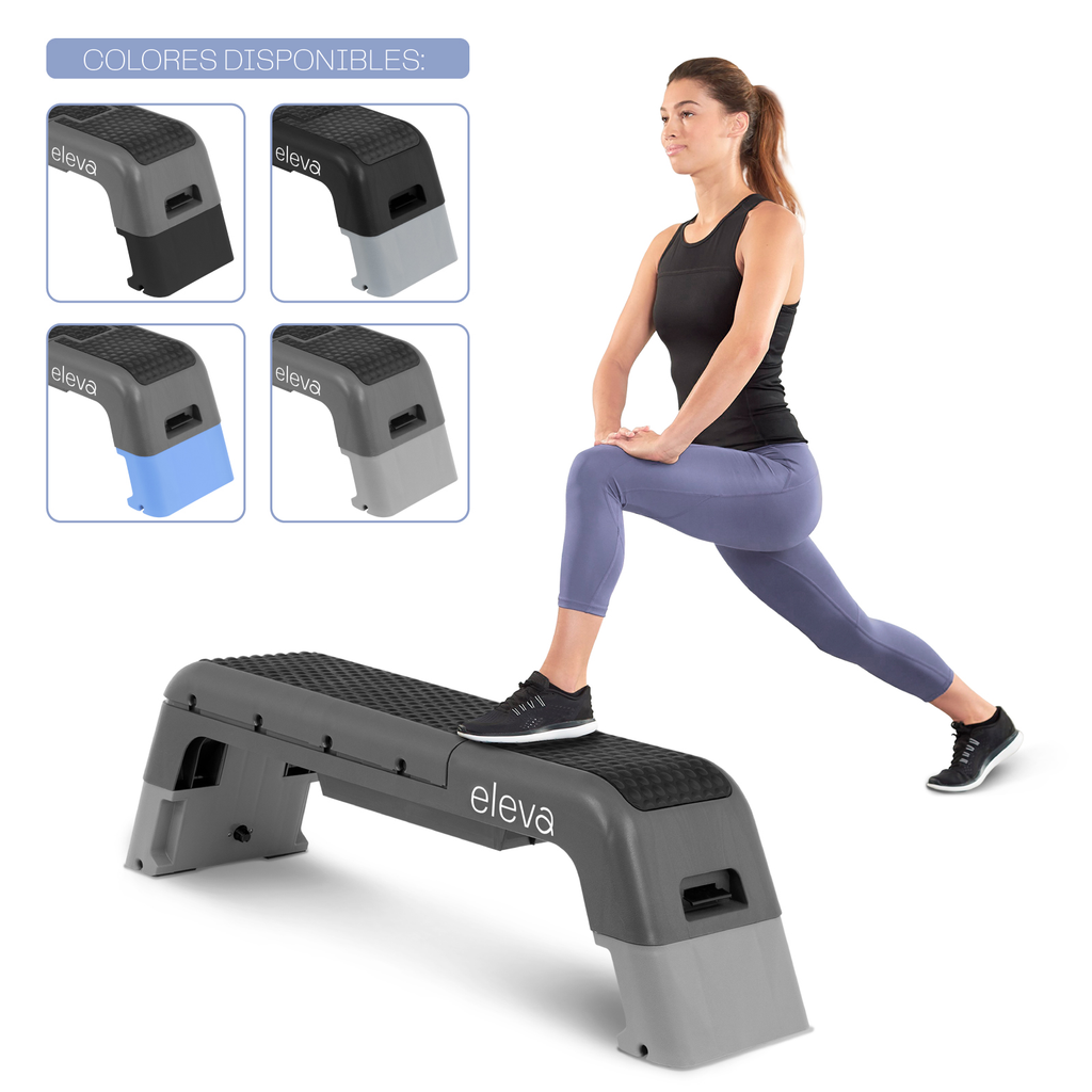 eleva Banco Multiposiciones Fitness Step Aerobicos 3 Niveles