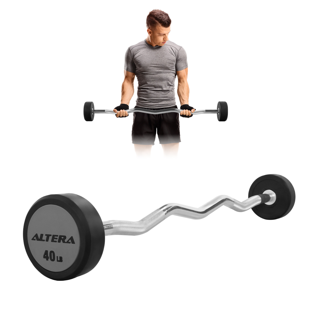 Barra Z Peso Fijo 40 Lb Integrado Acero Gimnasio Crossfit