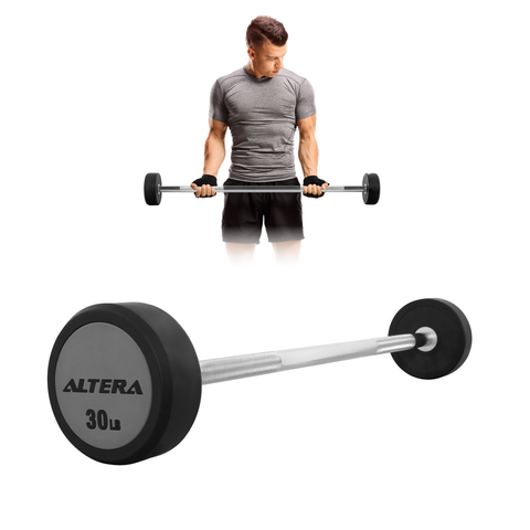 Barra Recta Peso Integrado Gym Crossfit 30 Lbs Fijo