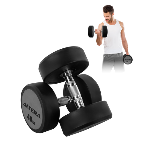 Mancuernas 40 Lbs Altera Pesas Redondas Gimnasio Profesional
