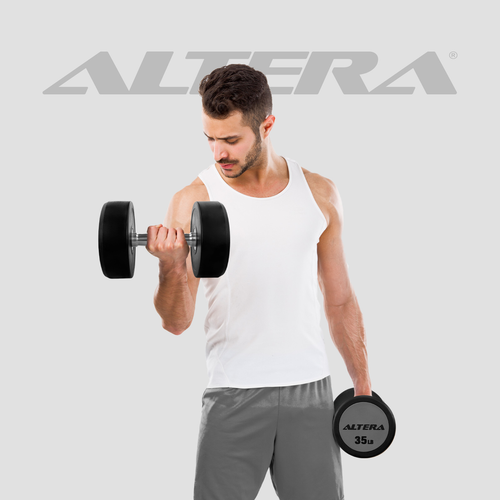 Mancuernas 35 Lbs Altera Pesas Redondas Gimnasio Profesional