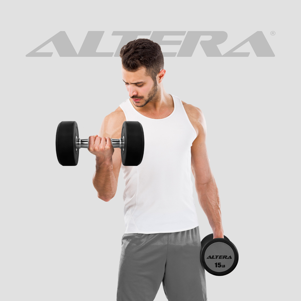 Mancuernas 15 Lbs Altera Pesas Redondas Gimnasio Profesional
