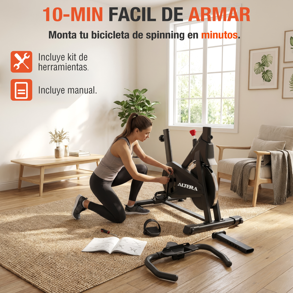 Bicicleta Para Ejercicio Spinning Estatica Altera Ergonomica