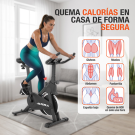 Bicicleta Para Ejercicio Spinning Estatica Altera Ergonomica