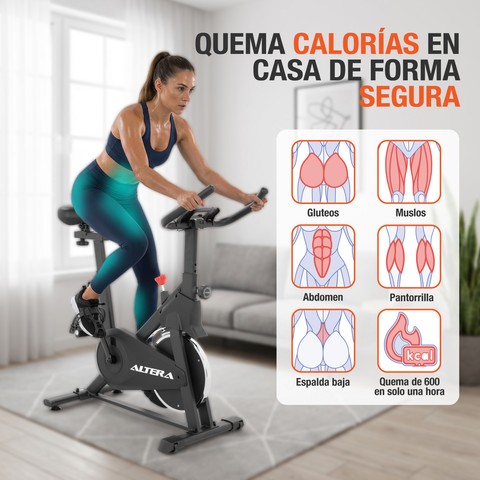 Bicicleta Para Ejercicio Spinning Estatica Altera Ergonomica