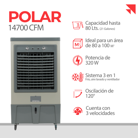 Enfriador De Aire Evaporativo Stuka Air Cooler 3 Velocidades