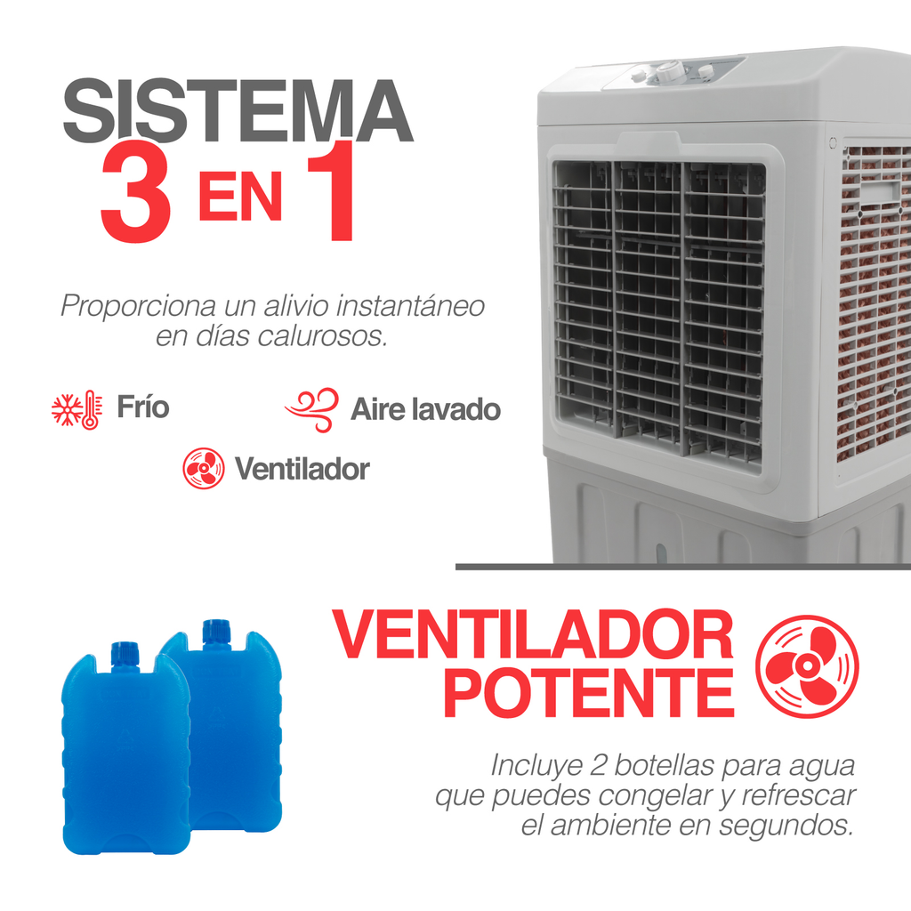 Enfriador De Aire Evaporativo Cooler Portátil 3 Velocidades