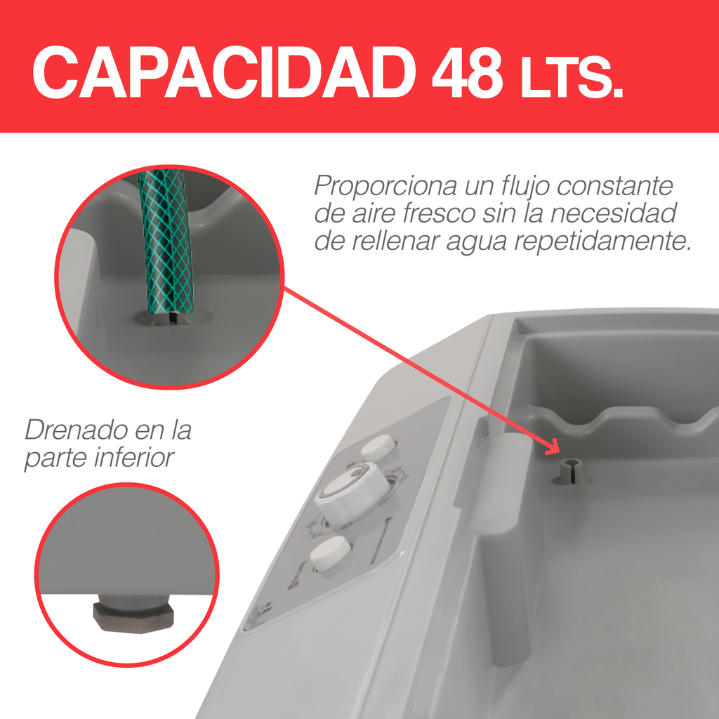 Enfriador De Aire Evaporativo Cooler Portátil 3 Velocidades