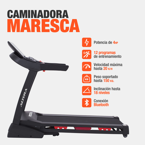 Caminadora Electrica Altera 3.5hp Plegable 12 Programas 20km