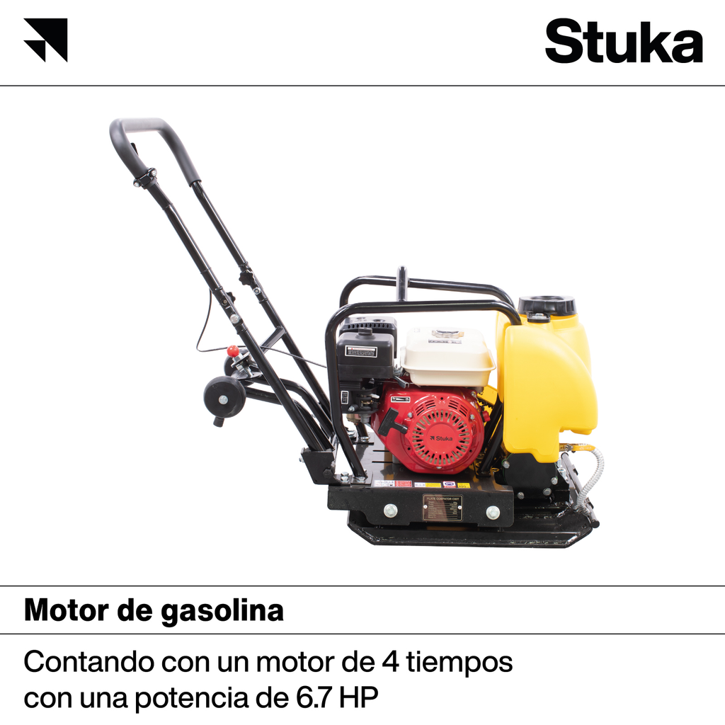 Placa Compactadora De Cemento Stuka Motor 4 Tiempos 6.5 Hp