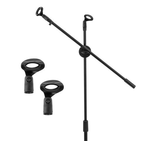 Pedestal Para Micrófono Doble Boom Atril Profesional Set 6pz