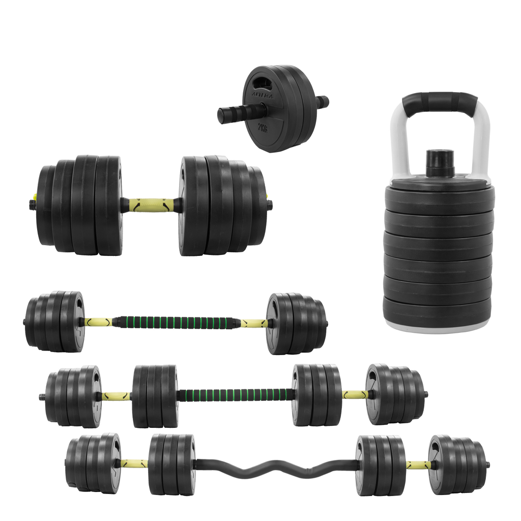 Set De Mancuernas Altera 40 Kg Pesas Kit Ejercicio Barra Z