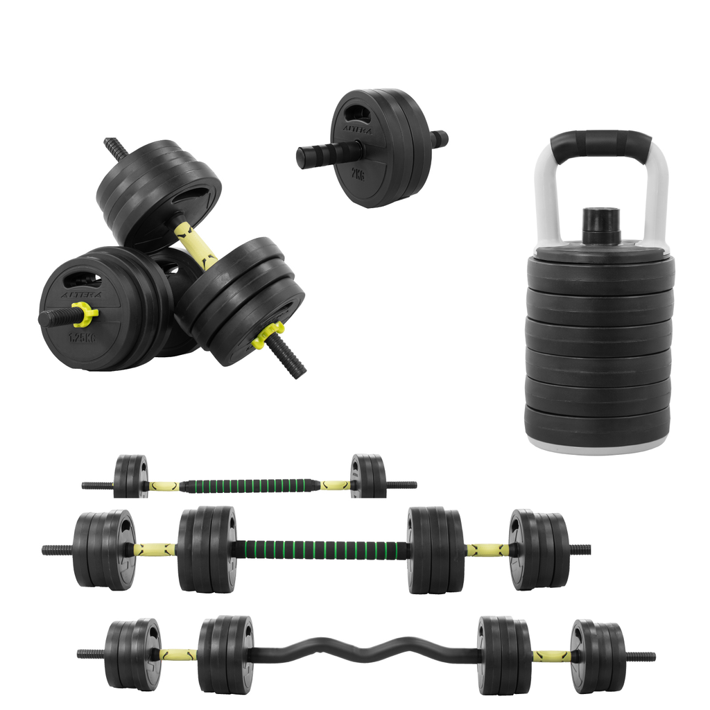 Set De Mancuernas 20 Kg Altera Ajustables Ejercicio Barra Z