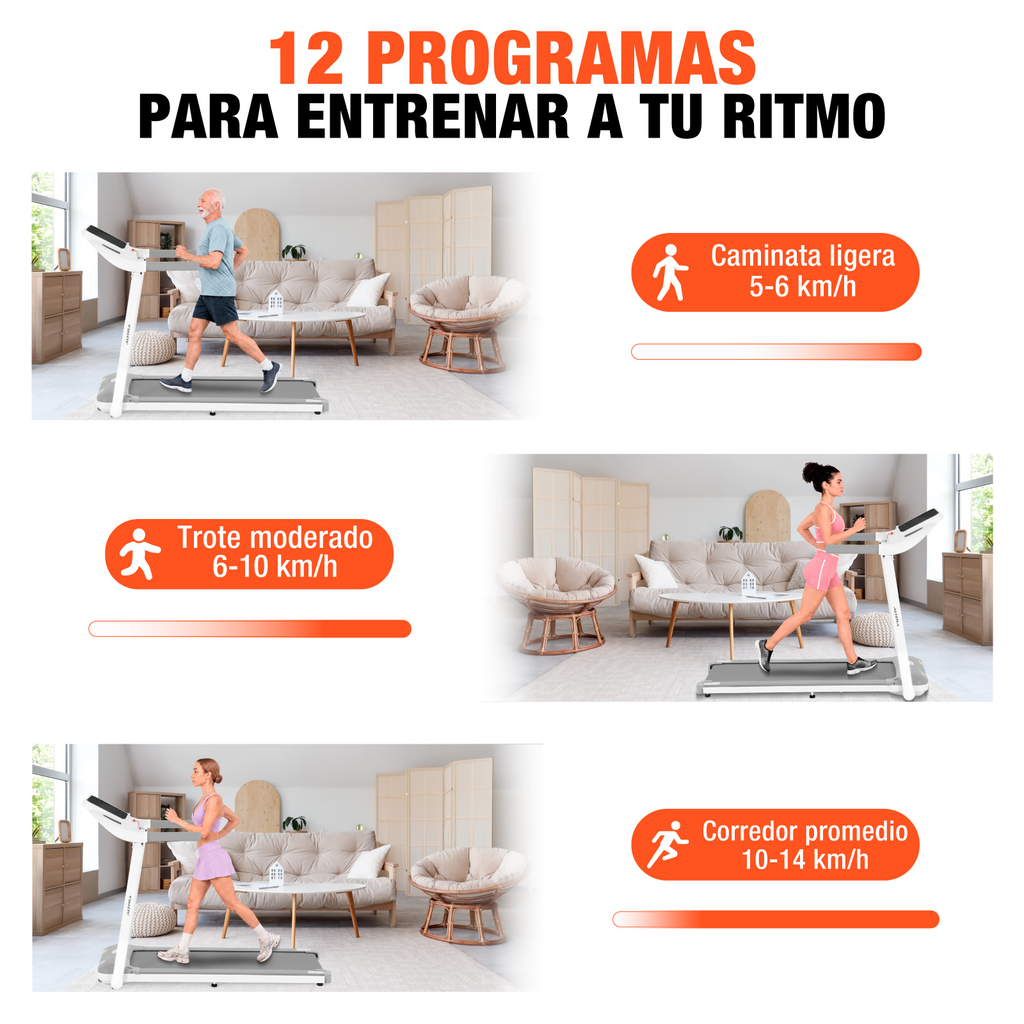 Caminadora Eléctrica 3 Hp Bluetooth Fitness 14 Km/h Altera