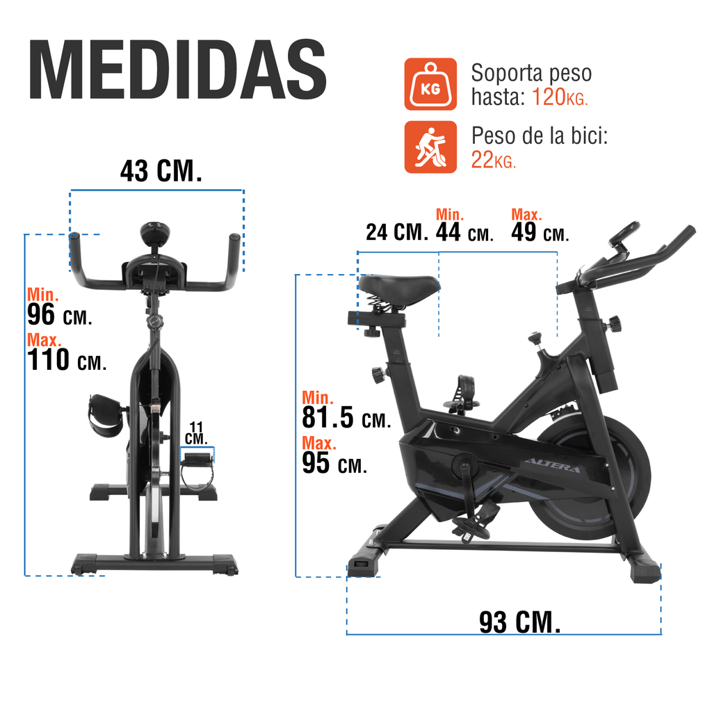 Bicicleta Fija Altera Para Spinning Ejercicio Cardio Fitness