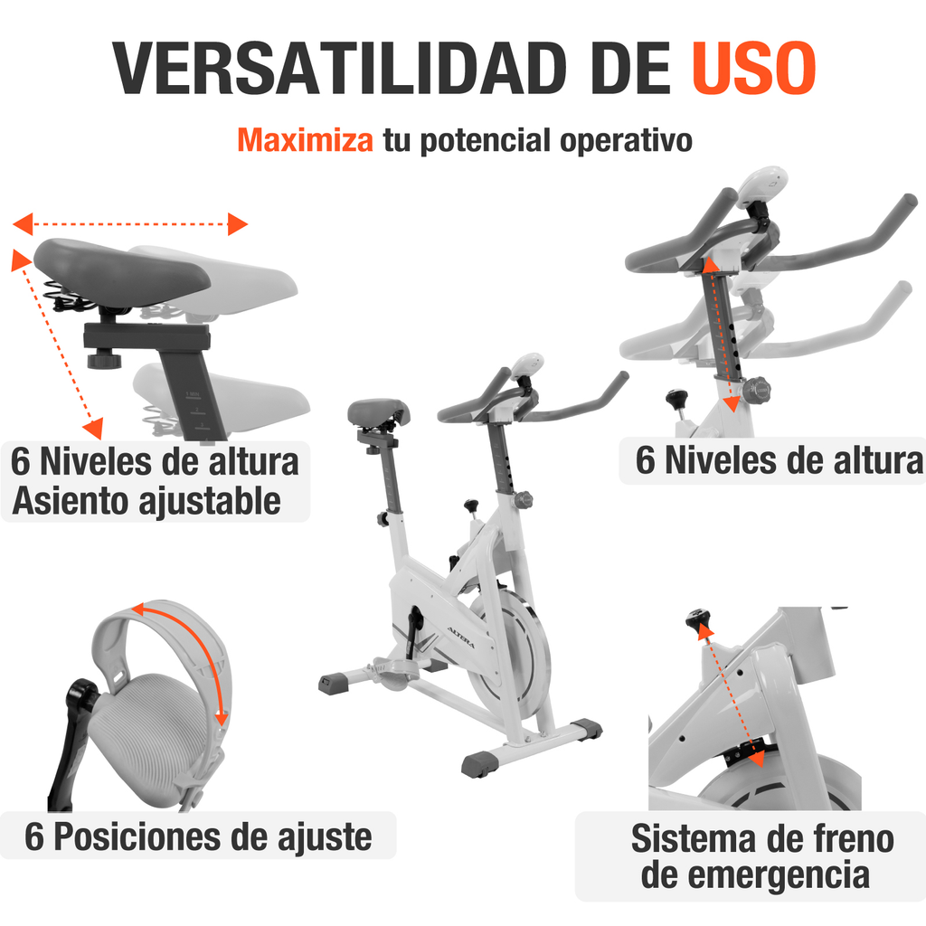 Bicicleta Fija Altera Para Spinning Ejercicio Cardio Fitness