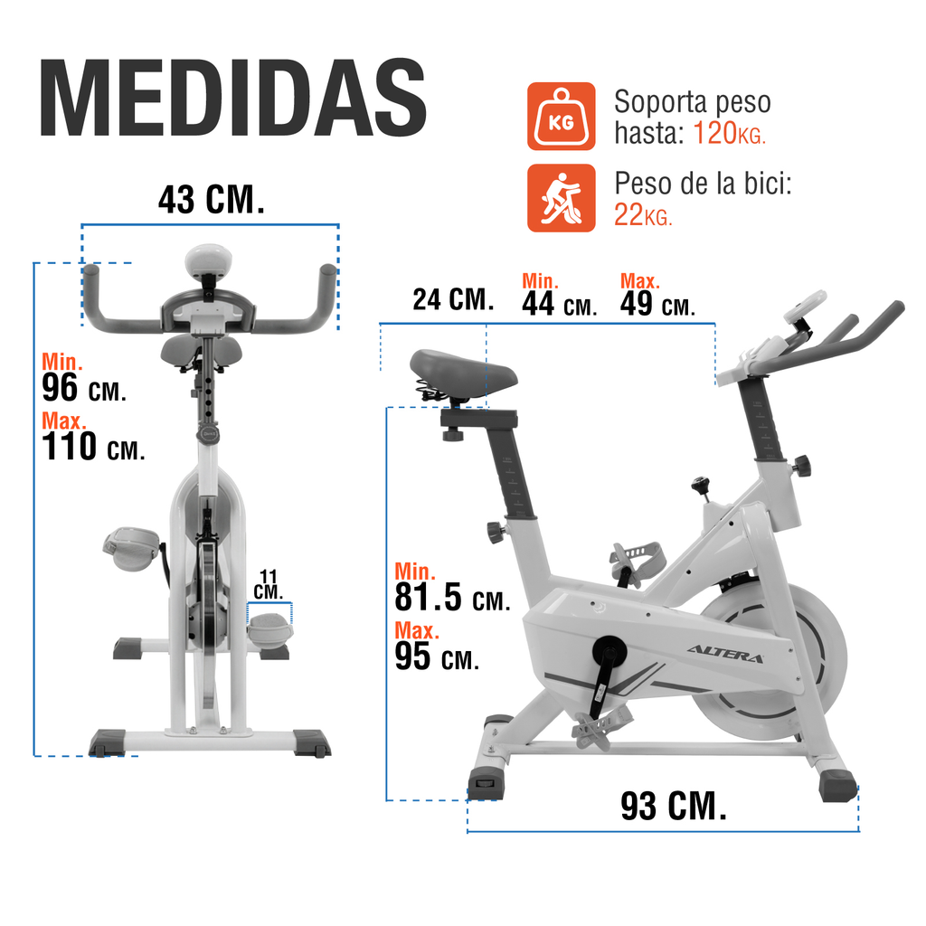 Bicicleta Fija Altera Para Spinning Ejercicio Cardio Fitness