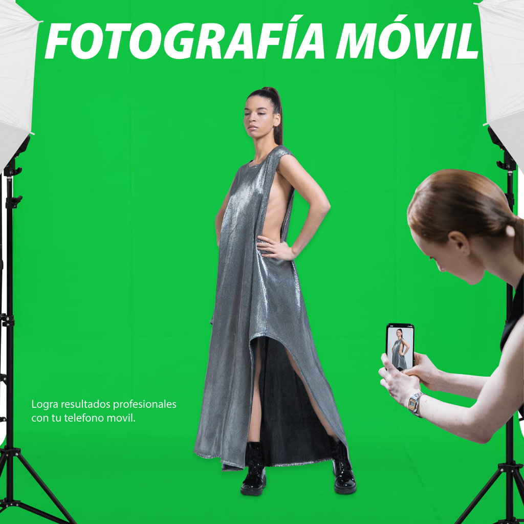 Set Fotografico Estudio Portatil Sombrilla Pantalla Verde