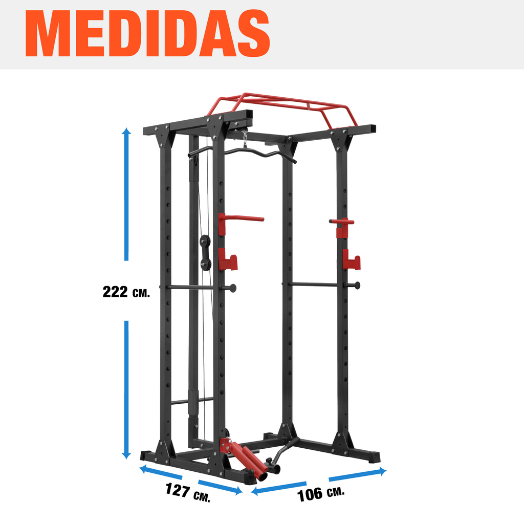 Power Rack Jaula Para Sentadillas Altera Olimpica Dominadas