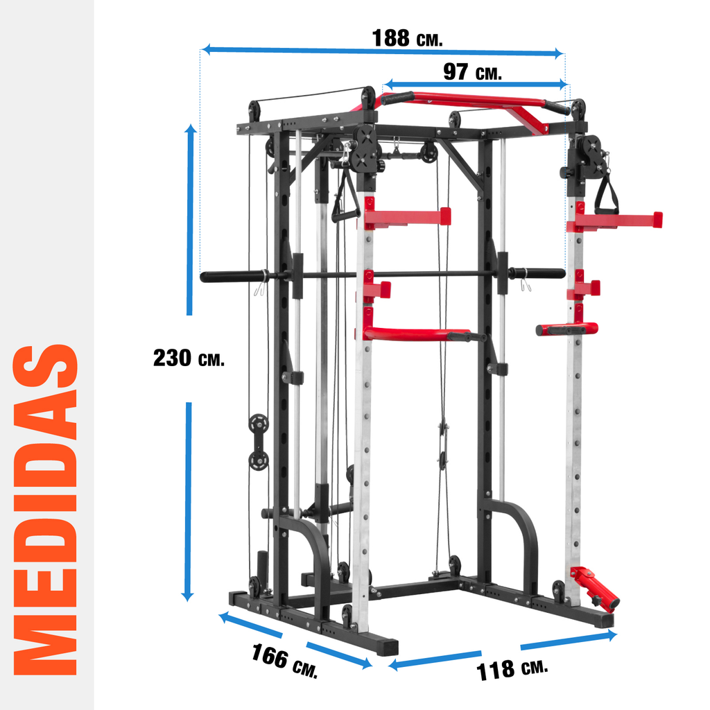 Jaula Smith Multiestacion De Ejercicio Fitness Funcional