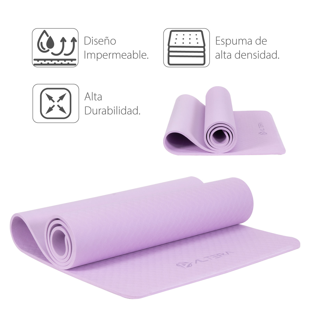 Tapete De Yoga Altera Tpe Alta Densidad Pilates Relajacion