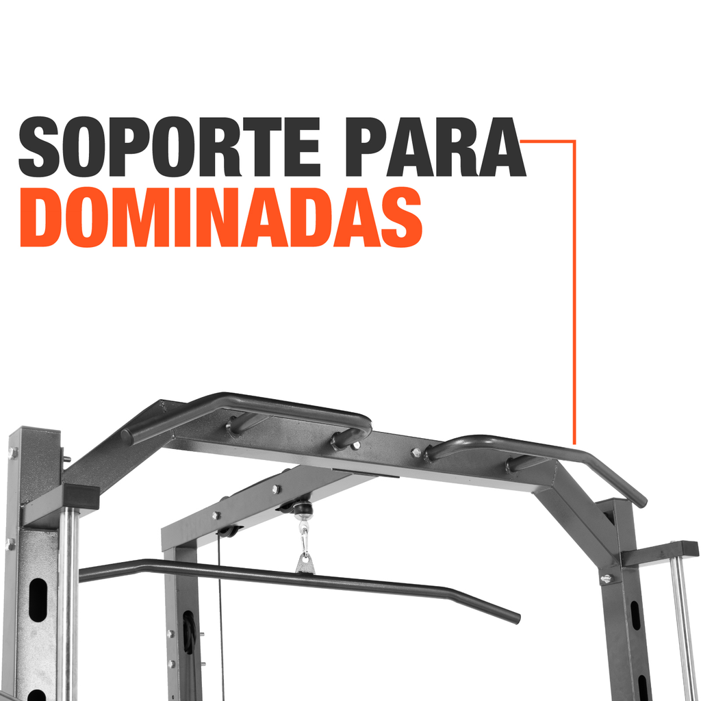 Maquina Smith Altera Jaula De Poder Gimnasio 3 Estaciones