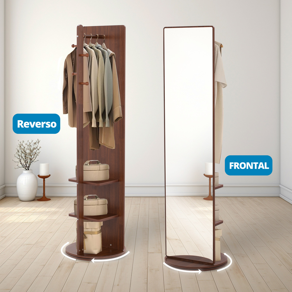 Espejo Cuerpo Completo Giratorio De Piso Decorativo Onof