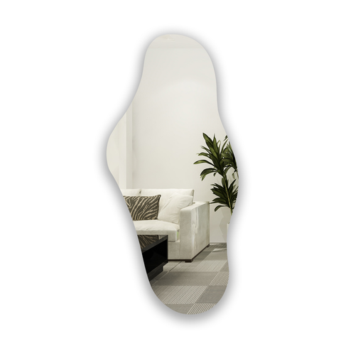 Espejo De Pared Grande Asimetrico Sin Marco Onof Decorativo