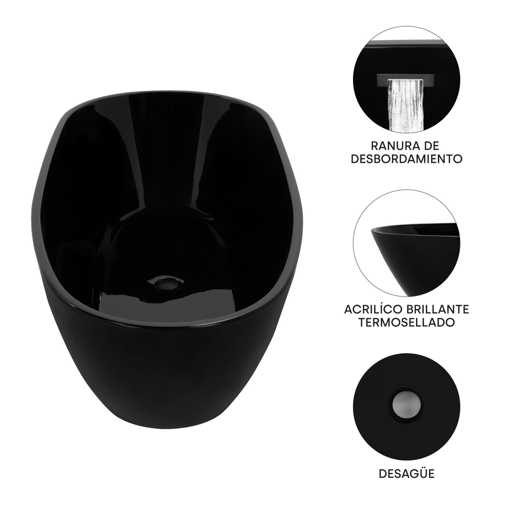 Tina De Baño De Lujo Ovalada Moderna Minimalista Ninon Home