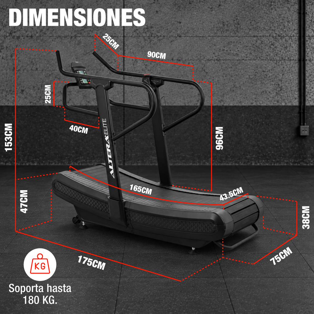 Caminadora Curva Mecanica Profesional Resistencia Gimnasio