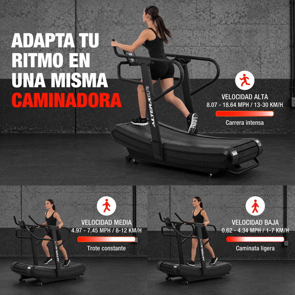 Caminadora Curva Mecanica Profesional Resistencia Gimnasio