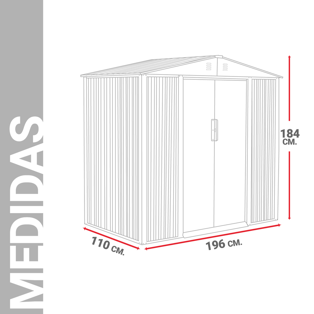 Bodega Almacenamiento Casa Cobertizo Para Exterior De Acero