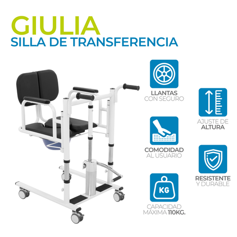 Silla Para Ducha Onof Baño Portátil Transferencia Pacientes
