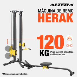 Remadora Para Ejercicio Altera Maquina Remo Plegable Cardio