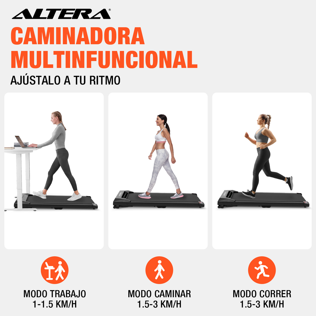 Caminadora Electrica Altera Portatil Walking Pad Inclinación