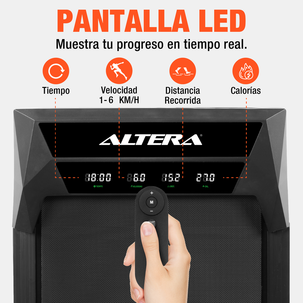 Caminadora Electrica Altera Portatil Walking Pad Inclinación