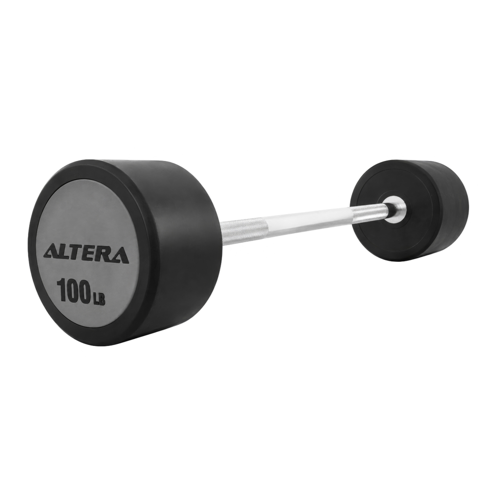 Barra Recta Peso Fijo Integrado 100lb Crossfit Gym Altera