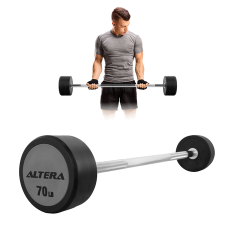 Barra Recta Peso Fijo 70lb Integrado Gimnasio Entrenamiento