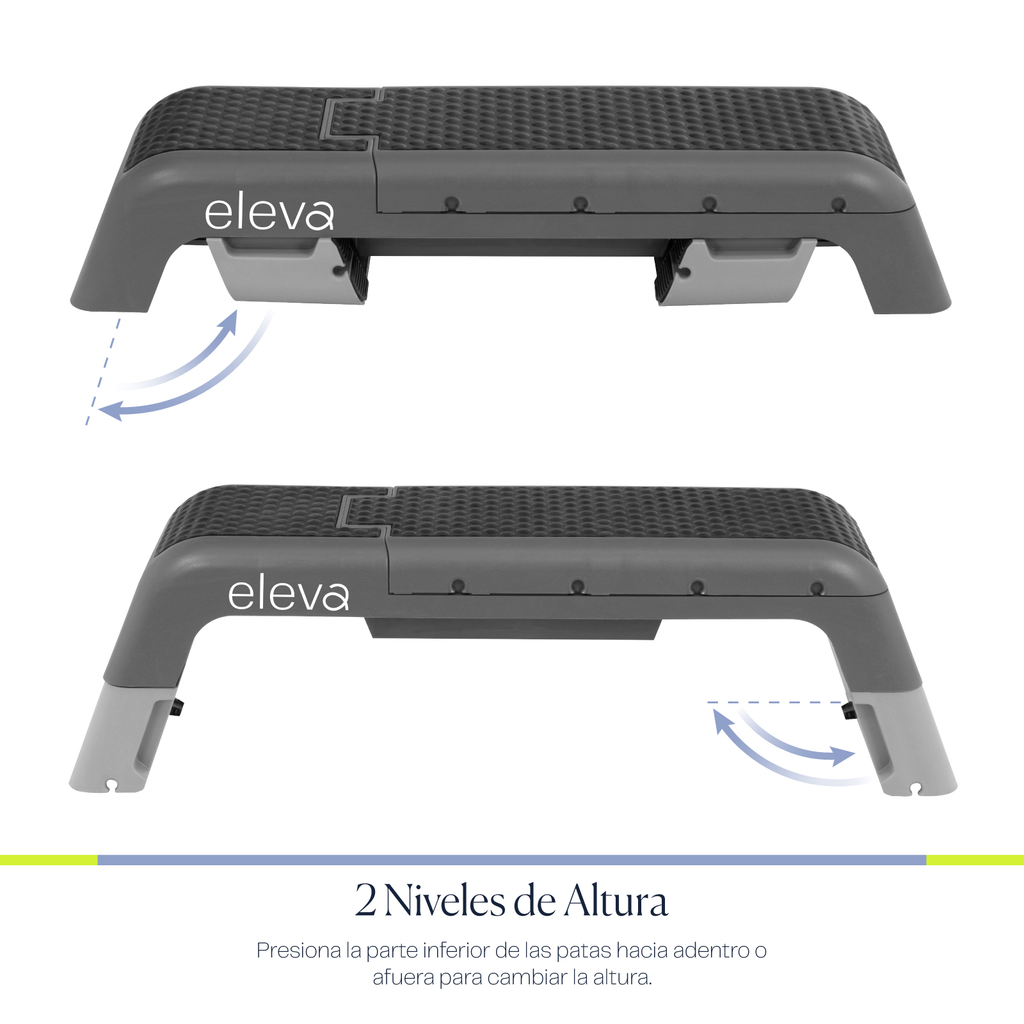 eleva Banco Multiposiciones Fitness Step Aerobicos 3 Niveles